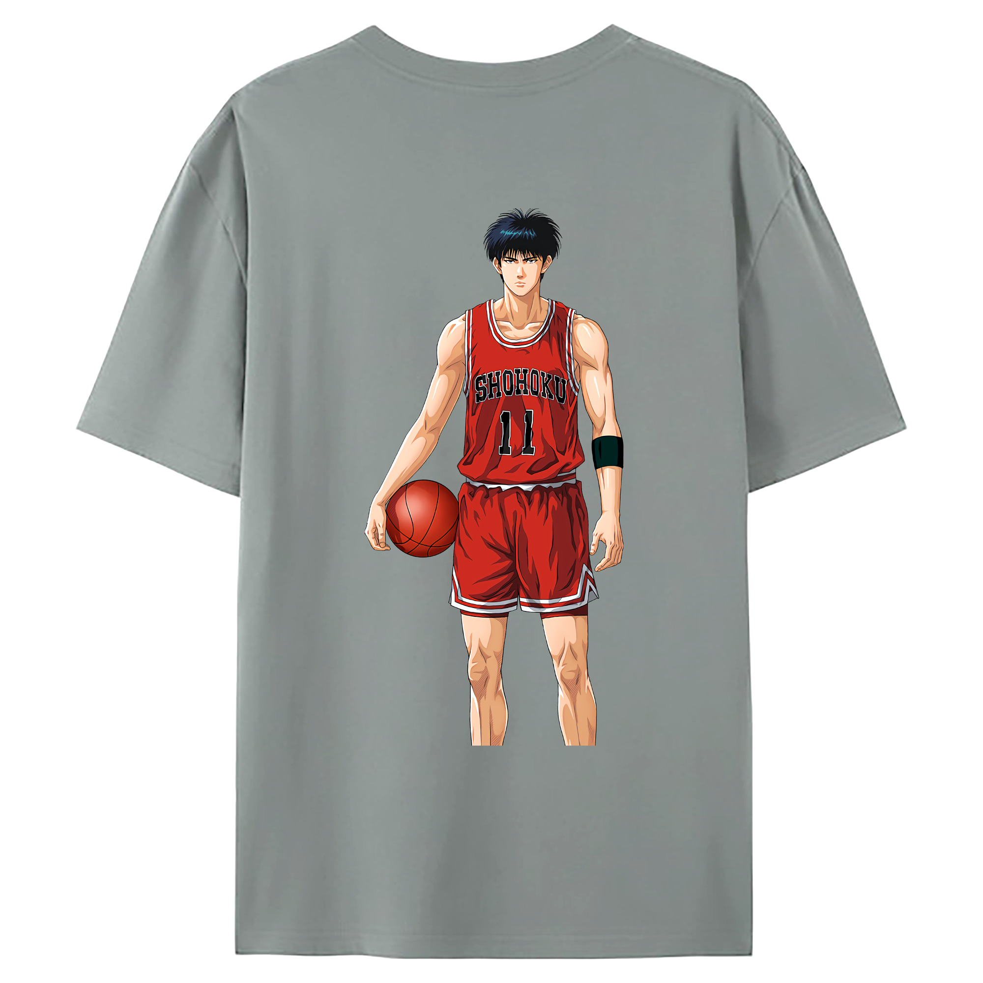 （画像用） SLAM DUNK／スラムダンク 綿100％ メンズ半袖Tシャツ（バックプリント） 通気性